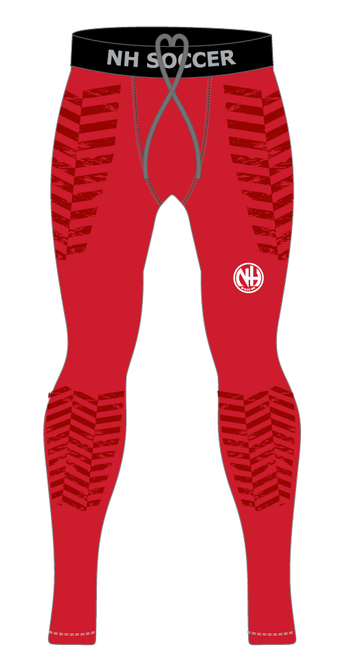 Compression pants with Silicone RED