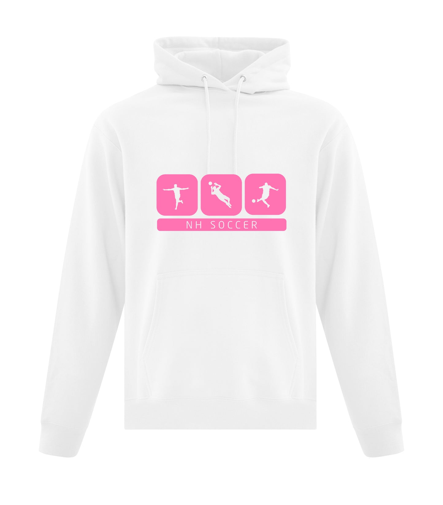 Hoodie Soccer Action WHITE PINK