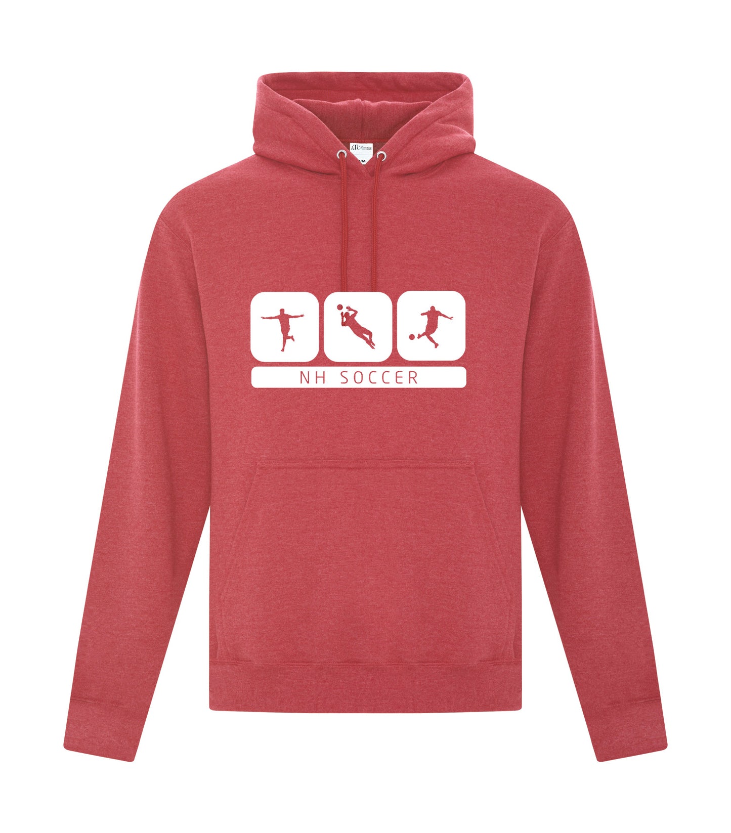 Hoodie Soccer Action   HEATER RED WHITE