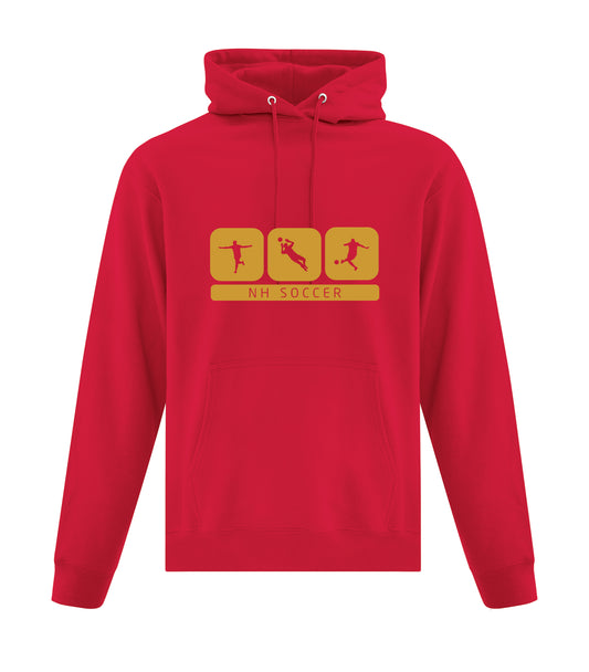 Hoodie Soccer Action   RED GOLD