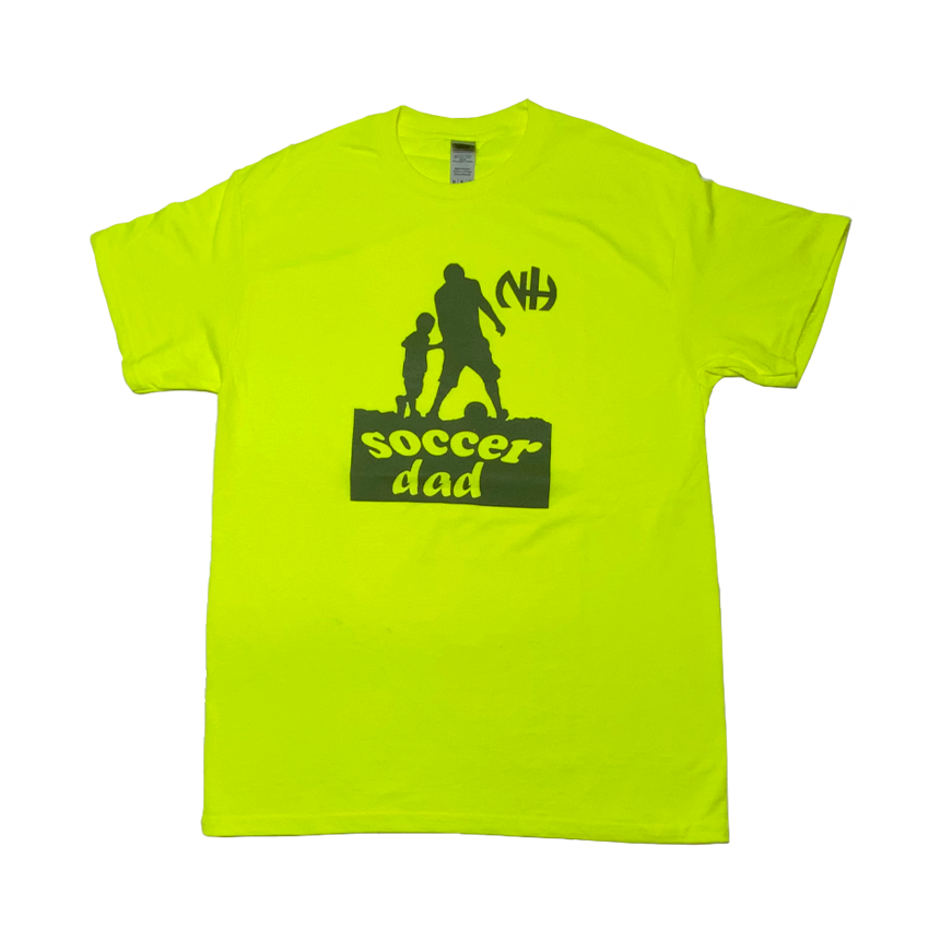 t-shirt-soccer-dad-jaune-fluo